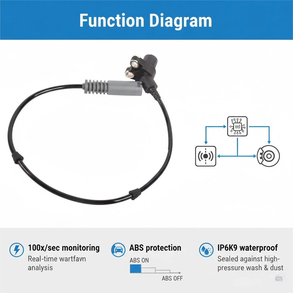 Комплект датчиков скорости задних колес ABS 2 шт. для BMW 318ti и Z3 1995-2002 прямая посадка  - Изображение 4 из 4