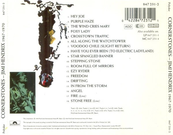 Jimi Hendrix Cornerstones 1967-70 CD NEW SEALED Purple Haze/The Wind Cries Mary+ - Image 2 of 4