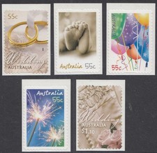 Australia 2009 Greetings Self Adhesive set SG 3148 - 3152 unmounted mint