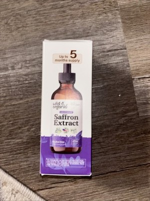 Wild & Organic, Saffron Extract Liquid Drops 4 fl oz, Exp 12/2027