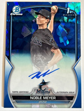 2023 Bowman Chrome Draft Sapphire - Noble Meyer First Bowman Auto /199