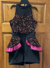 Revolution Dancewear Into The Groove Tap Jazz Dance Costume Outfit Sequin Sz XLC