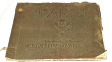 Antique Paris Photo Album c1900 Aux Galeries Lafayette Photogravure Book France