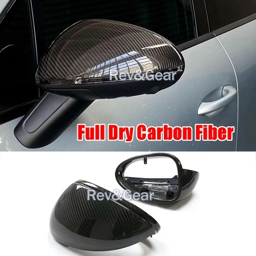 Full Dry Carbon Fiber Side View Mirror Caps Replacement For Porsche Macan 15-22