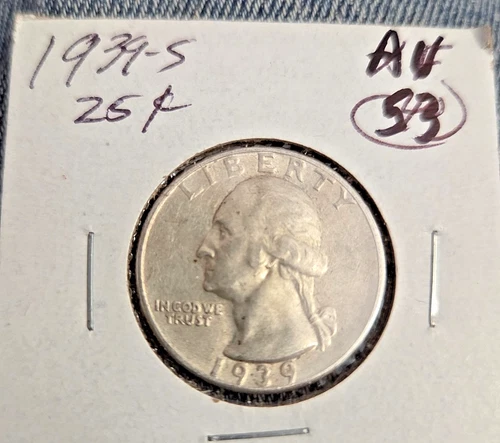 1939-S WASHINGTON QUARTER SUPERIOR AU KEY DATE COIN!!