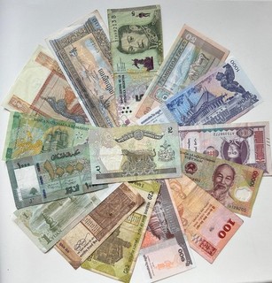 Geldscheine 15 Verschiedene Banknoten Aus Aller Welt Papiergeld Geldschein Lot