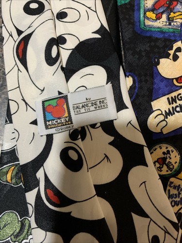 Disney Vintage Silk Polyester Neck Ties Lot of 10 Mickey Mouse Goofy Pluto EUC - Picture 6 of 9