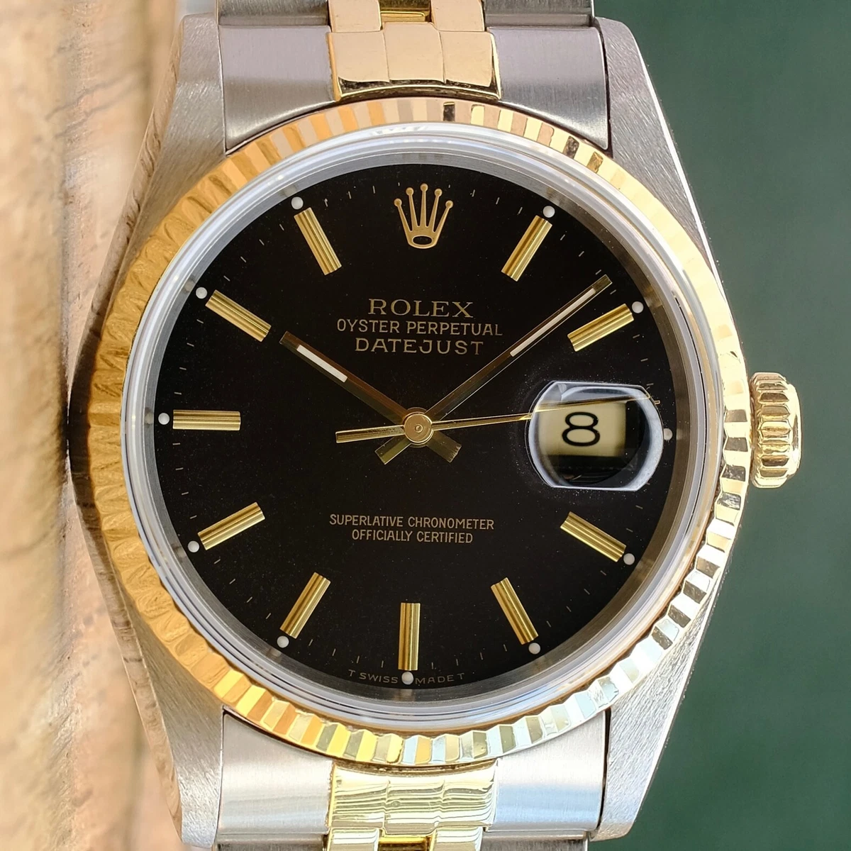 Rolex datejust top 16233 black dial