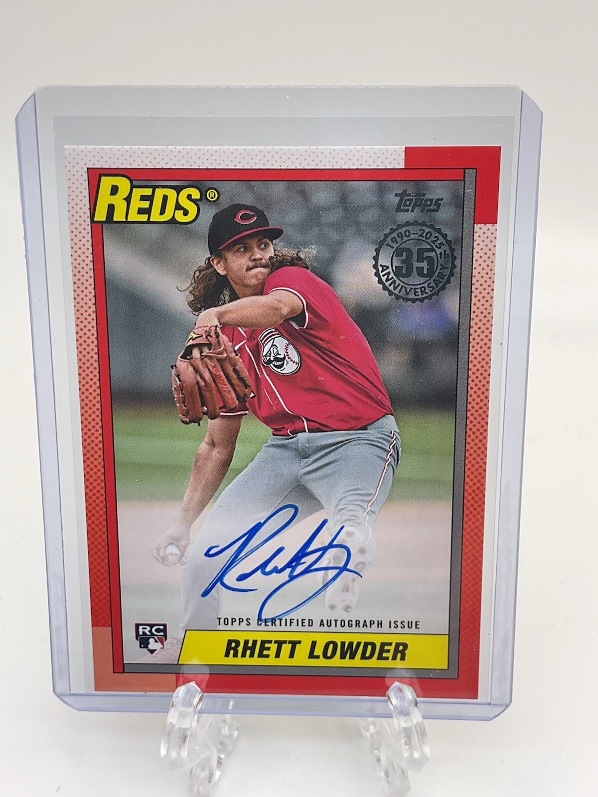 2025 Topps Series 1 Rhett Lowder RC 1990 On Card Auto # 90A-RL