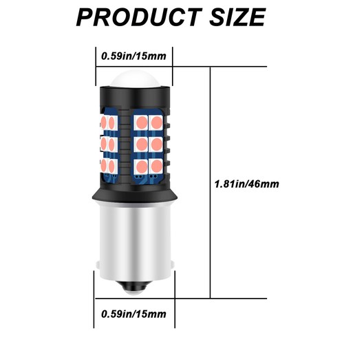 1156 BA15S 382 P21W Pink/Purple LED Backup Reverse Brake Turn Signal Light Bulbs - Picture 7 of 12