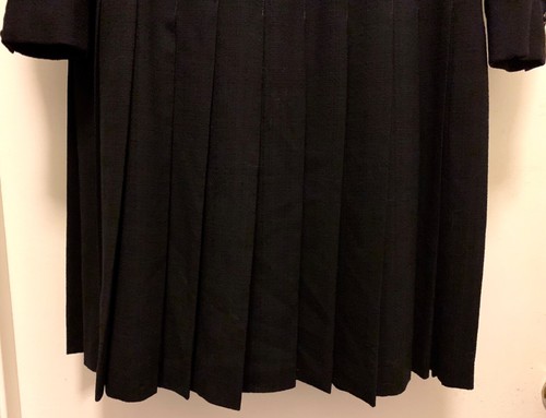 YSL EDITION 24 2008 WOOL SHIRTWAIST DRESS PLEATED SKIRT GATHERED SLEEVES -42- - Picture 21 of 24