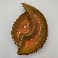 Vintage CalSlyle Brown/Yellow Ashtray Similar To A Leaf