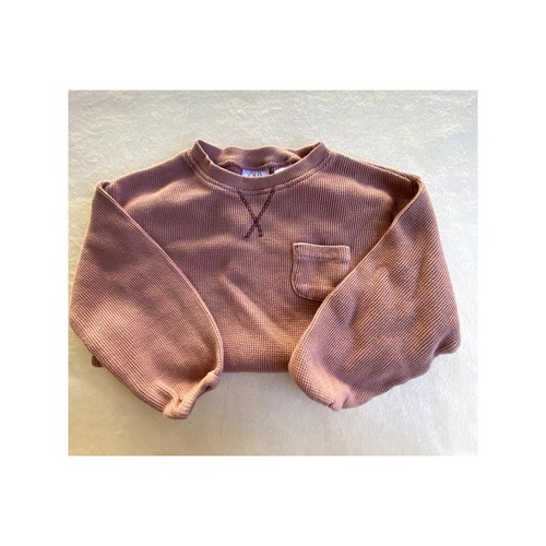Zara Girl Mauve Knit Pocket Sweater 3-4 Years - Picture 2 of 6