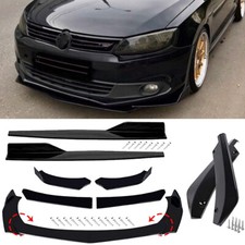For Vw Jetta Mk5 Mk6 Mk7 Front Bumper Lip Splitter Lower Spoiler Body Kit Glossy