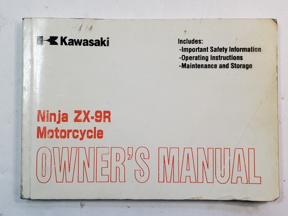 Kawasaki Ninja ZX-9R Owner's Manual Part No. 99920-1908-01 | eBay
