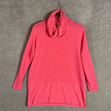 Anthropologie Saturday Sunday Tunic Sweater Womens XS Coral TurtleNeck Oversized