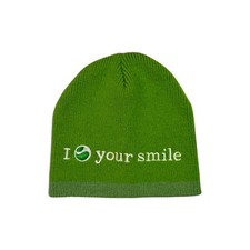 Vintage 00s Sony Ericson Your Smile Beanie Y2k Retro Tech Mobile Phone Green Hat