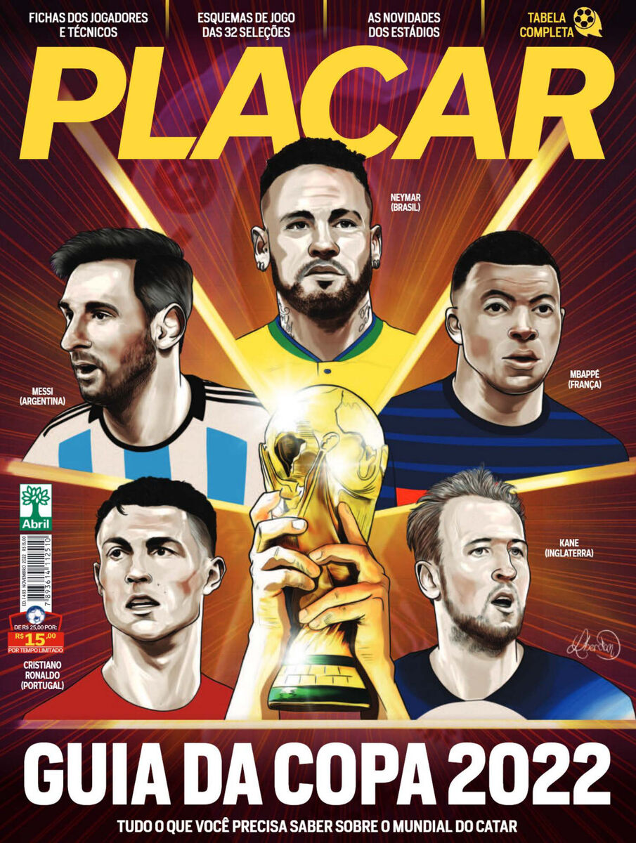 PLACAR WORLD CUP 2022 GUIDE Brazil Football Soccer magazine 288 PLAYERS  PROFILES