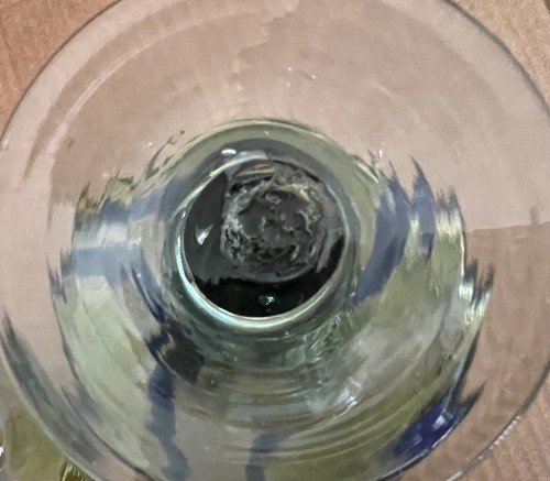 2 Mexican Hand Blown Crafted Green And Cobalt Blue Jumbo Margarita Glasses - Picture 15 of 17