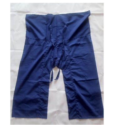 Thai Fisherman Pants Tolay Cotton  Yoga Trousers Free Size Dark Blue