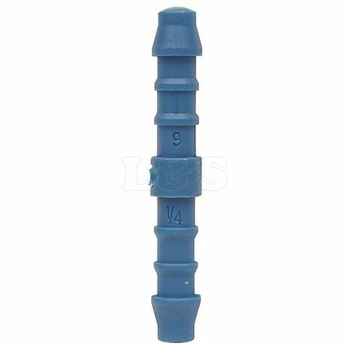 Black 12mm Plastic Straight Hose Joiner/Pipe Connector