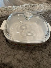 Corning Ware 2.5 L SPICE OF LIFE O Casserole A-10-B L'Echalote Lid Stamped 14