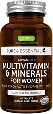 Methylated Women's Multivitamin, Methylated Folate for MTHFR, with Iron, Non-GMO