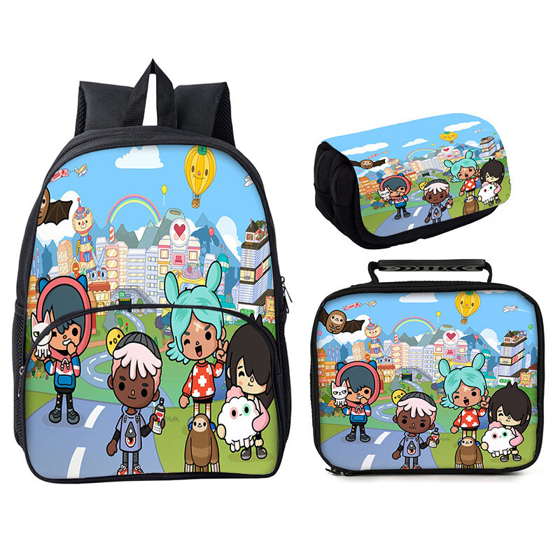 Gacha Life Schoolbag para Meninos e Meninas, Estudantes Mochila