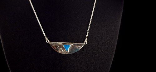 Kette 925 Silber Collier Howlith türkis Kette- attraktiv & modern - Bild 6 von 9