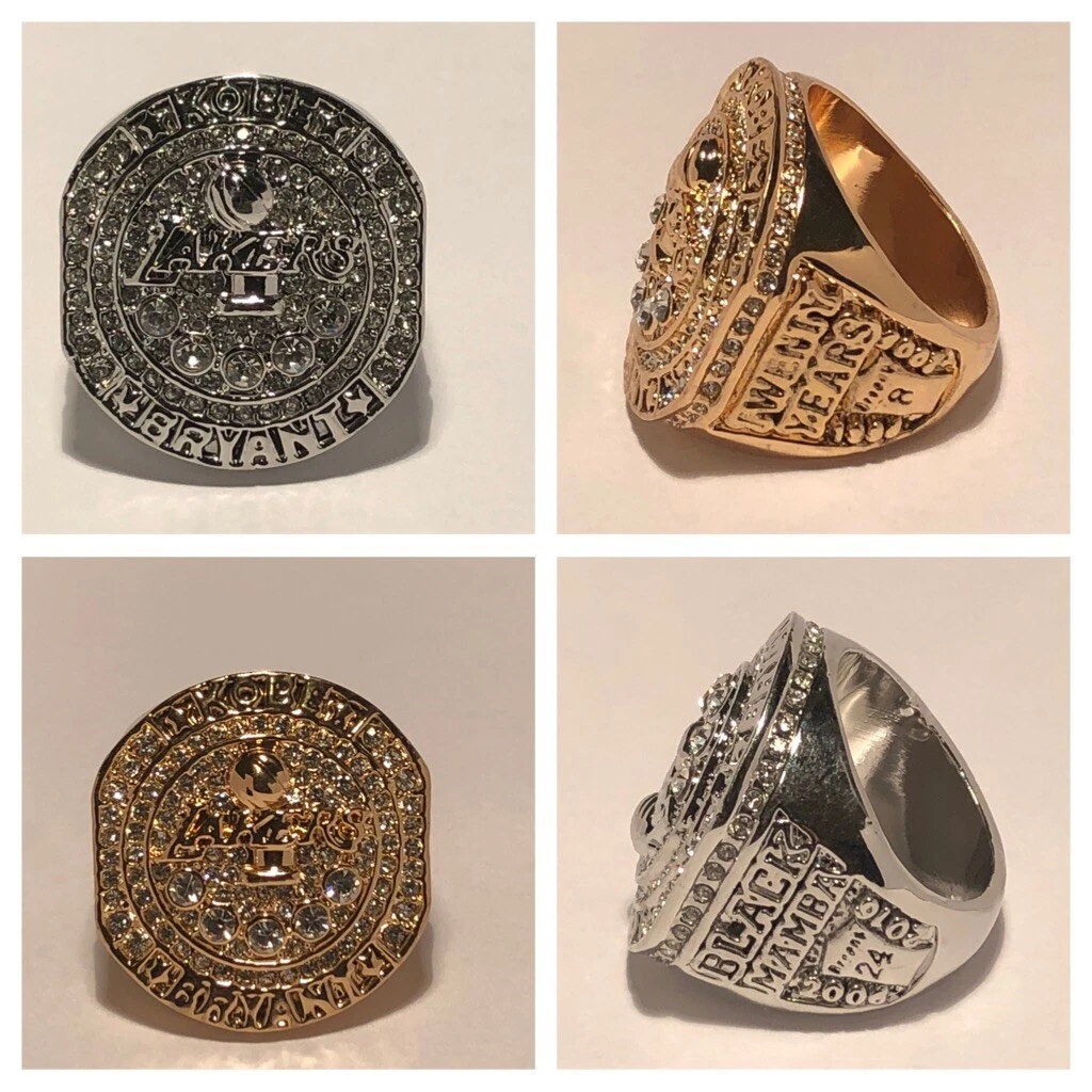 Kobe Bryant Black Mamba 2016 Los Angeles Lakers NBA Retirement Championship Ring