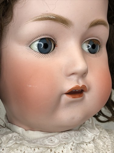 "Muñeca antigua alemana Kestner Walkure 76 bisque 28"" Compo BJ cuerpo BL SL ojos SF2" - Imagen 7 de 24