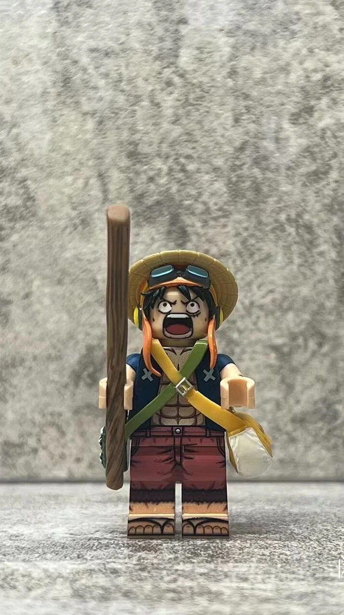 custom third party minifigure mini brick OPCNS Luffy Catch insects