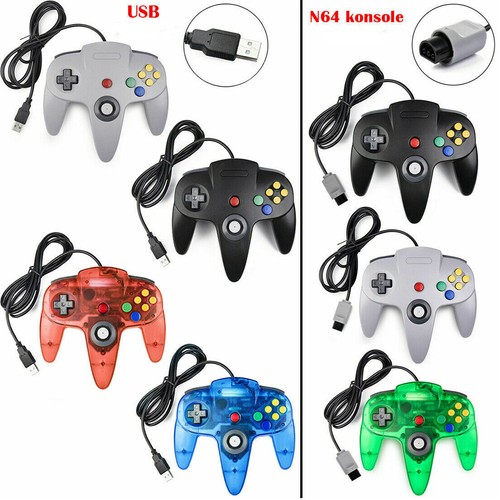 For Nintendo N64 USB Controller GamePad For N64 Konsole PC Mac OS Raspberry Pi - Picture 12 of 159