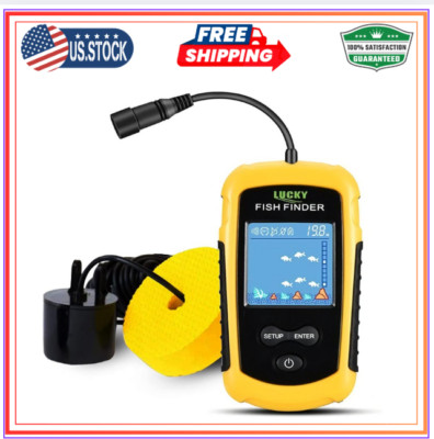 LUCKY Portable Fish Finder   Handheld Sonar, LCD Display, Castable Transducer