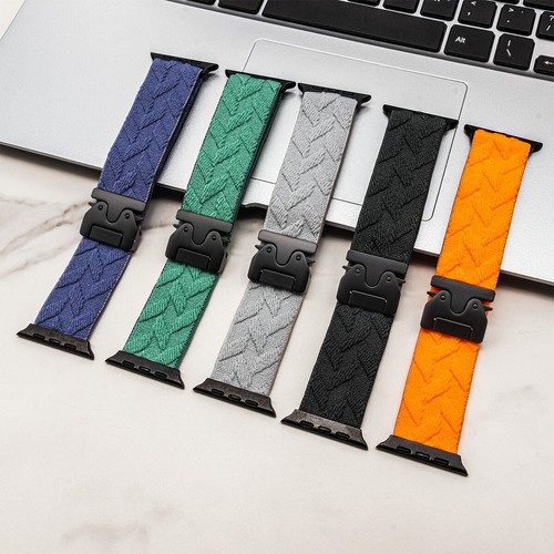 Braided Nylon Band Strap For Apple Watch Ultra 2 49mm Series 10 9 8 7 SE 6 5 4 3 - Picture 7 of 17