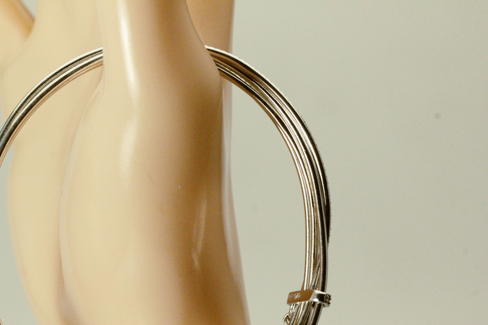 Sterling Silver 925 Five Thin Stacked Bangle Brac… - image 8