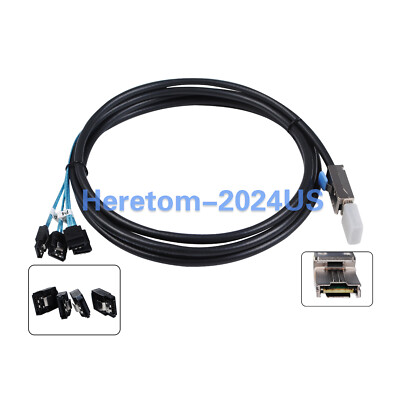 New Mini SAS SFF-8088 TO 4x SATA 7Pin Mini-SAS Male TO SATA Adapter Cable 1M USA