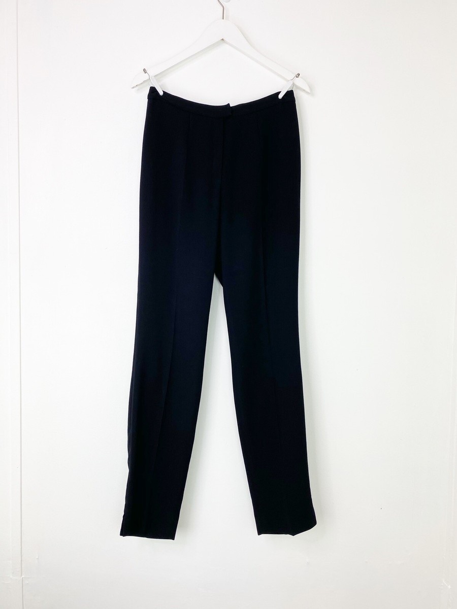 サイズ36 ESCADA パンツスーツ Escada Women's Size 36 Black Straight Leg Wool Career Dress Pants