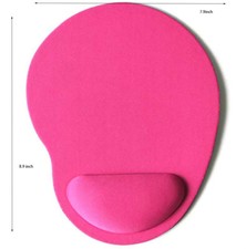 PC Mousepad Ergonomic Comfortable Mat With Wrist Rest Support Non Slip Pink