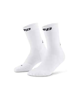 CEP Unisex Core Run Mid Cut Compression Socks 5.0, Running, White, Multiple Size