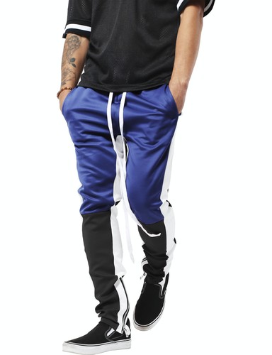 Pantaloni da uomo da pista jogger hip hop polilaterale cerniera alla caviglia cordino lungo techno - Foto 33 di 57