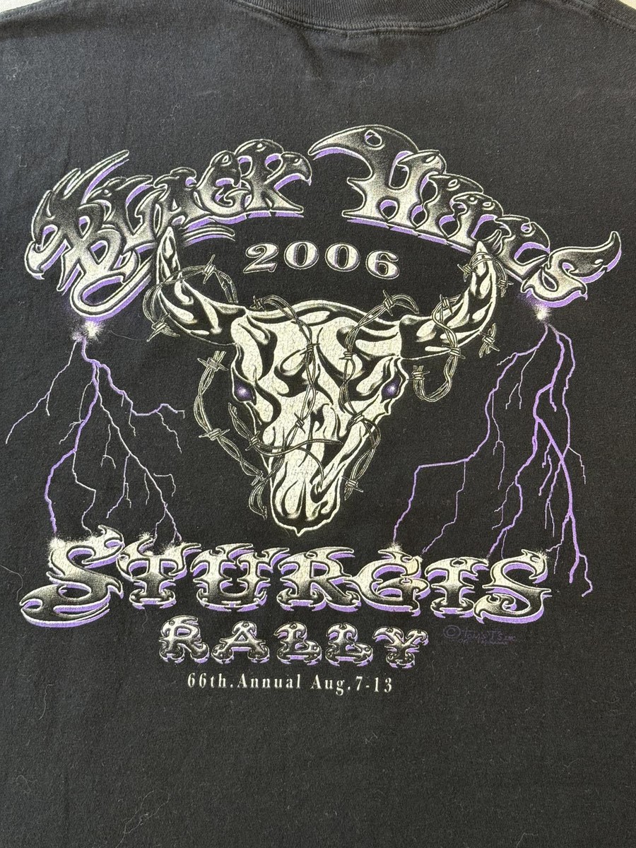 Black Hills Motor Classic T-shirt Sturgis 2006 Lightning- L View 6