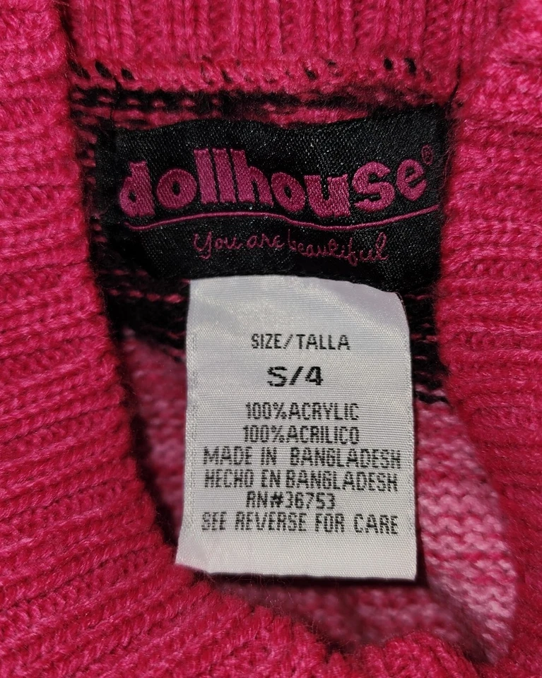 Vestido Suéter Rosa Casa Muñecas Niñas Talla S/4 Foto 3 de 4