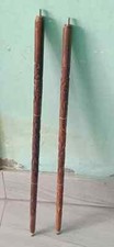 Antique Solid Only Wooden Walking Shaft Lot Of 2 stick Cane Handmade Gift Women