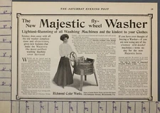 1907 MAJESTIC WASHER HOUSEWIFE RICHMOND CEDAR WORKS HISTORIC AD A-2229