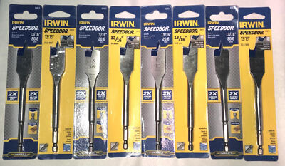 Irwin Speedbor 88813 13/16'' x 6'' Blue-Groove Old & New Style Spade Bit - 8 pcs