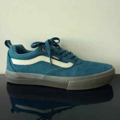 Vans Men's Kyle Walker Pro Suede/Canvas Dark Gum Sneaker in Nice Atlantic/Dove