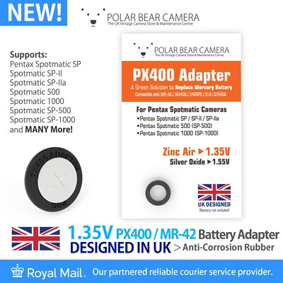 1,35 V PX400 MR-42 RM400 H-B MRB400 Adapter nur für Spotmatic SP Kamera UK