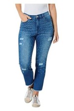 DG2 by Diane Gilman Women's Stretch Deconstructed Ankle Jean Midtone