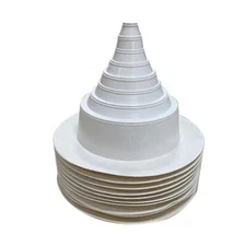 PVC Universal Pipe Boot Roof Flashing  1"-8" Pipes (Box Of 10 Boots)